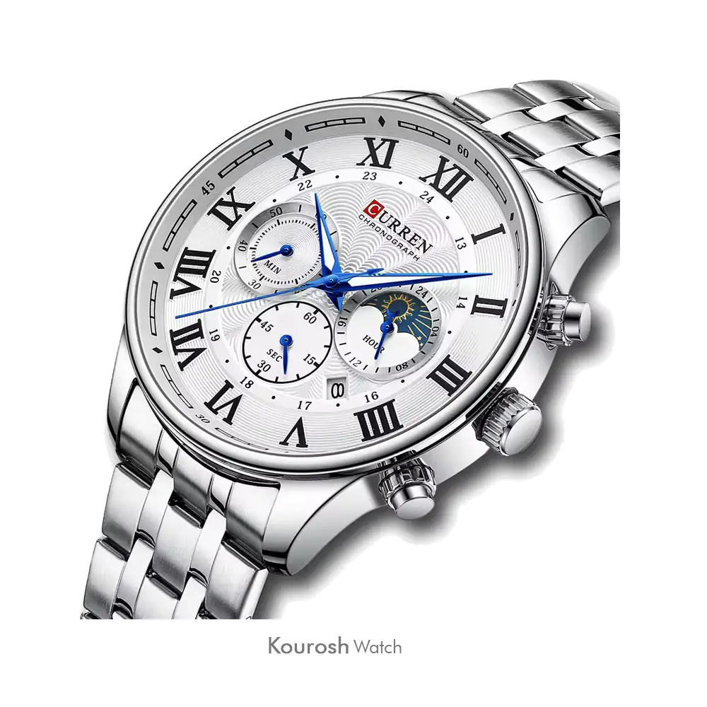 ساعت مچی مردانه کارن مدل 8427silver-white-2